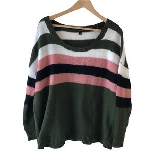 Torrid Striped Sweater Scoop Neck Multicolor Long Sleeves Women’s Size 2